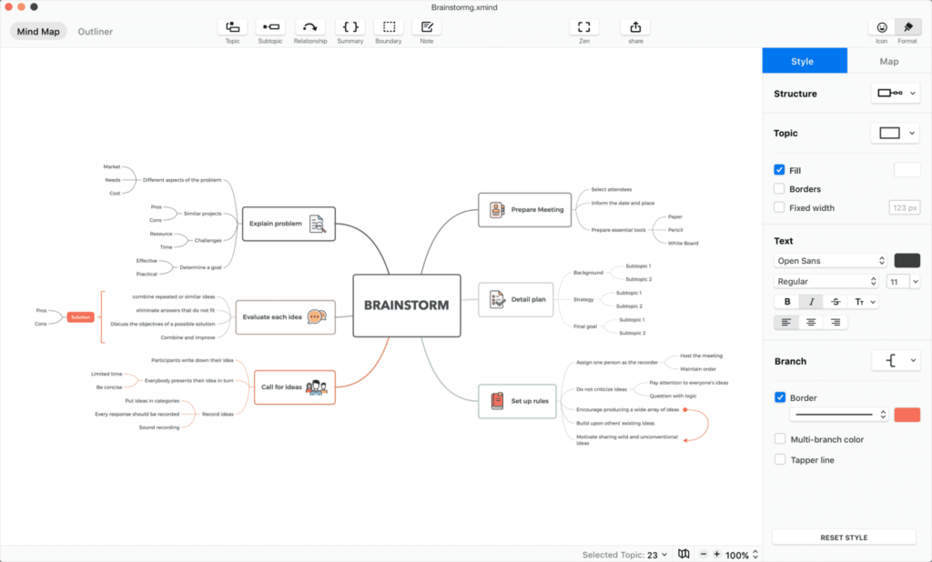 Ejemplo de herramientas para crear mapas conceptuales