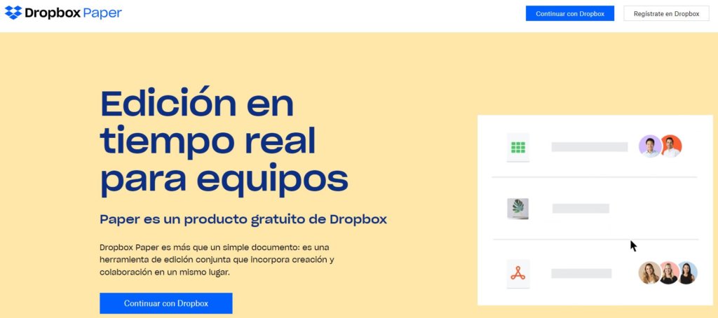 Aumentar productividad con Dropbox Paper