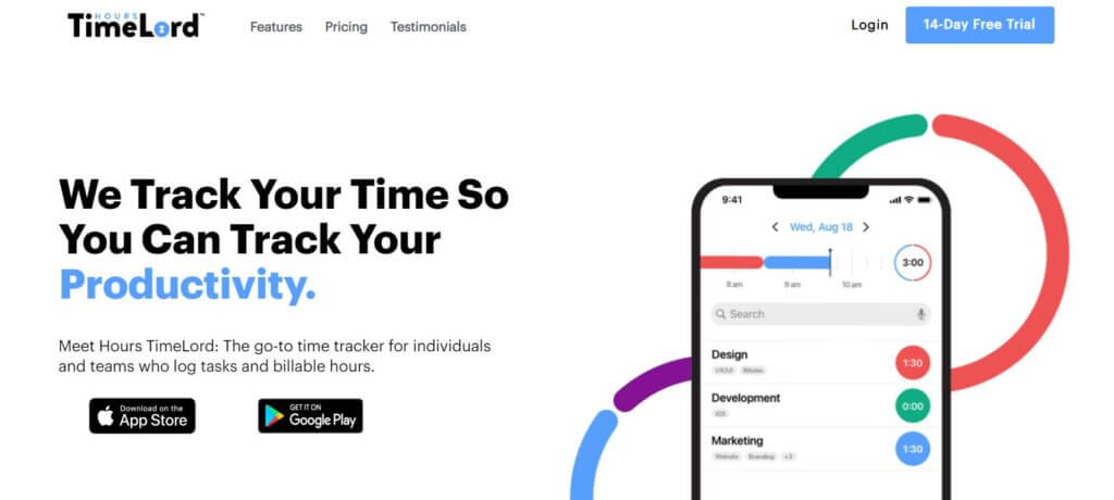 Software de control de tiempo Hours Timelord