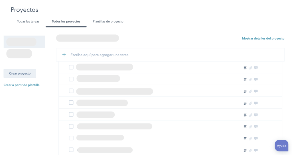 Proyectos de HubSpot