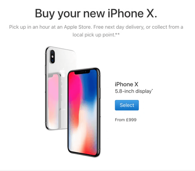 Precio diferenciador del iPhone X