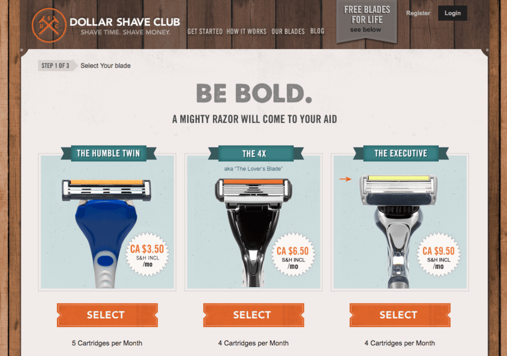 Fidelización de Dollar Shave Club