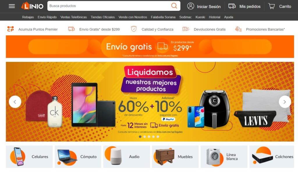 Marketplace Linio México para vender en línea sin sitio web