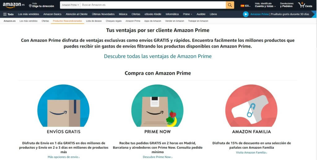 Amazon Prime es un paradigma de la Fidelización en comercio electrónico