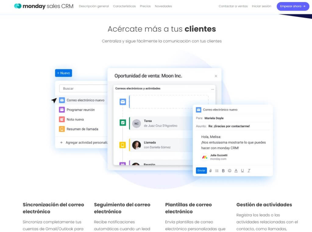 Funcionalidades de Monday para la estrategia de CRM