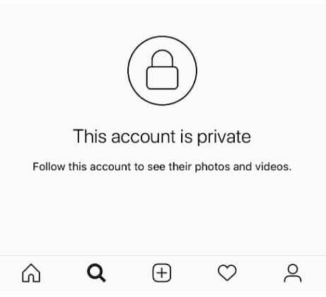 Cuenta de Instagram con publicaciones privadas