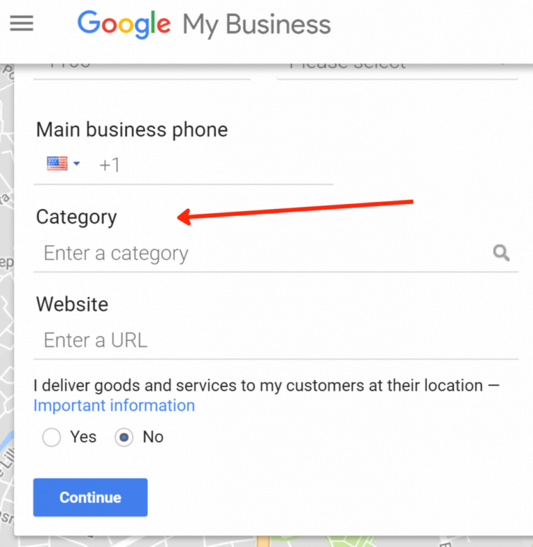 Categoría de empresa en Google My Business para SEO local