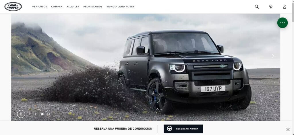 Sitio web de Land Rover