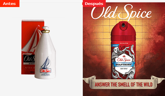 Cambio de imagen corporativa de Old Spice