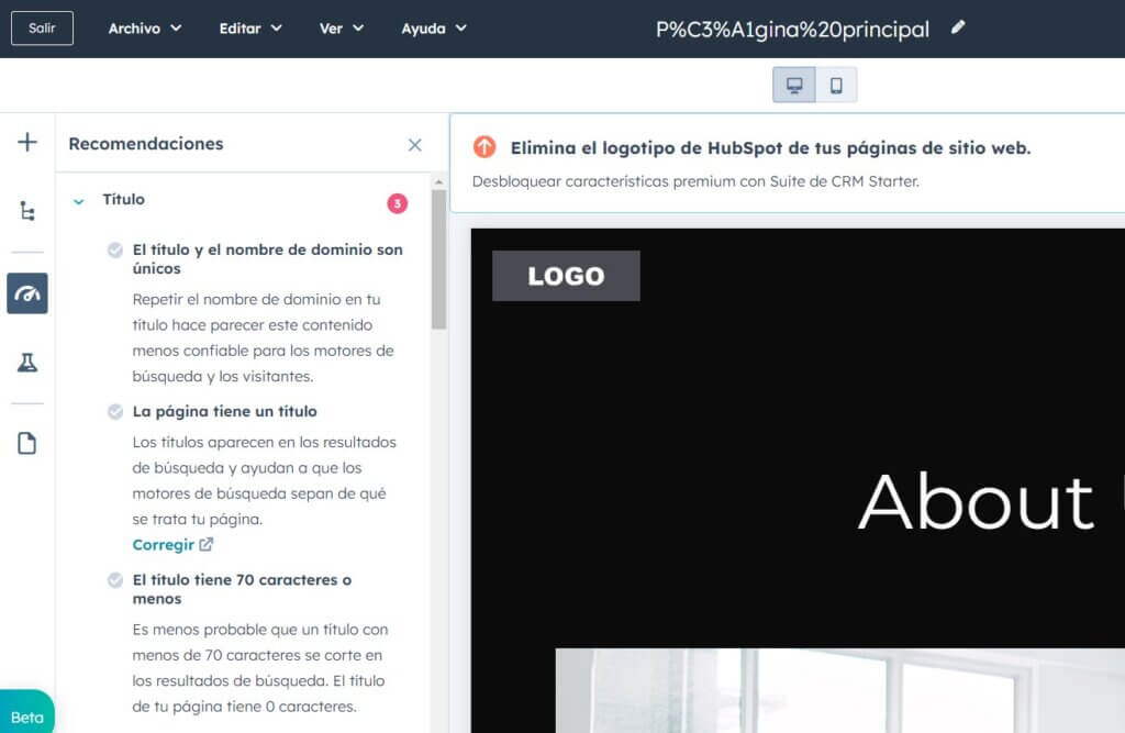 Posicionamiento SEO en HubSpot CMS