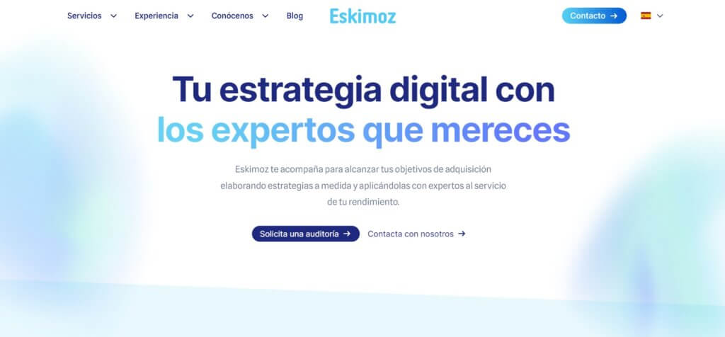 Sitio web de la agencia SEO de Madrid Eskimoz