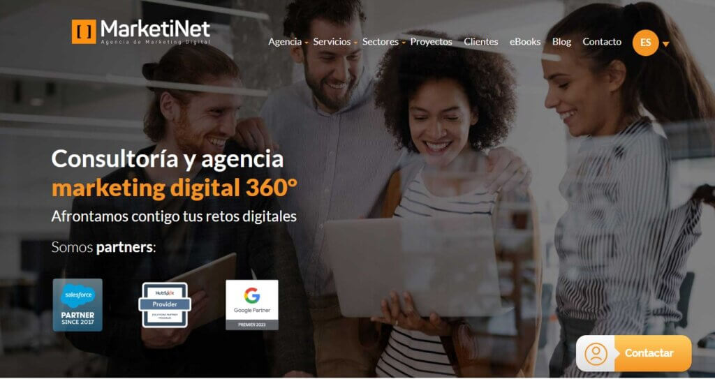 Sitio web de Marketinet