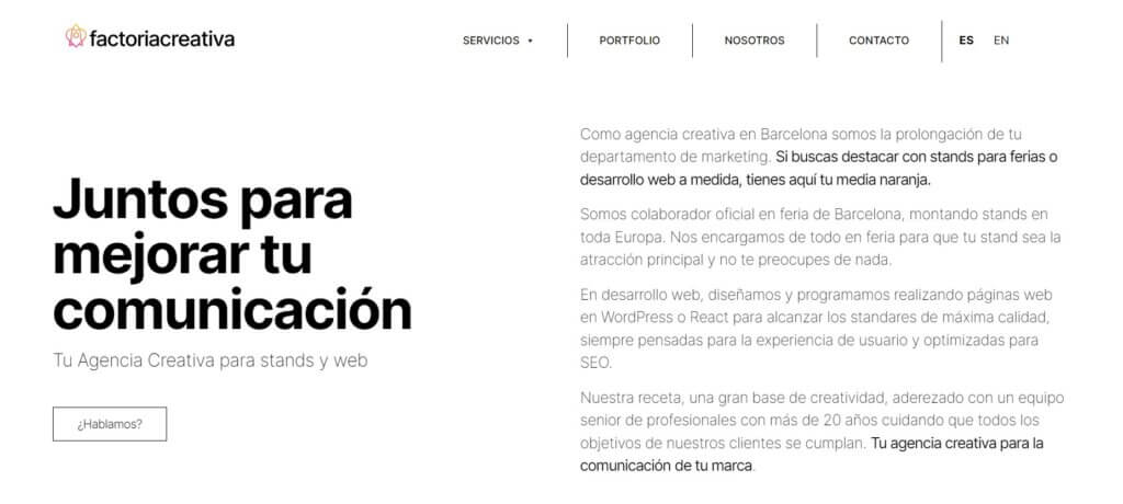 Agencia de diseño web en Barcelona Factoría Creativa