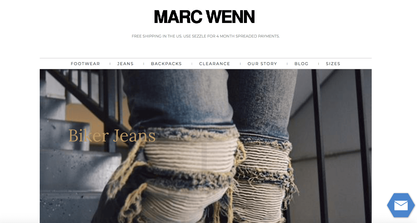 Página inicial da Marc Wenn