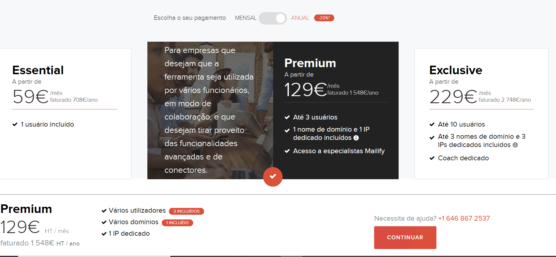 Preços da Mailify