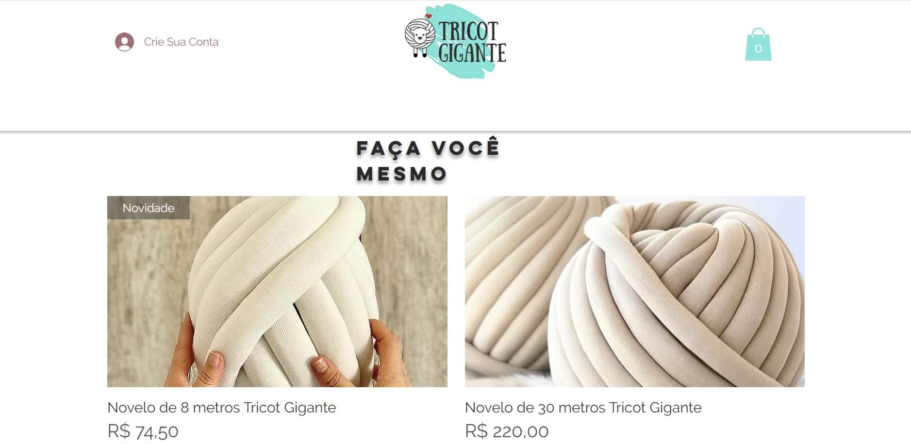 página inicial tricot gigante