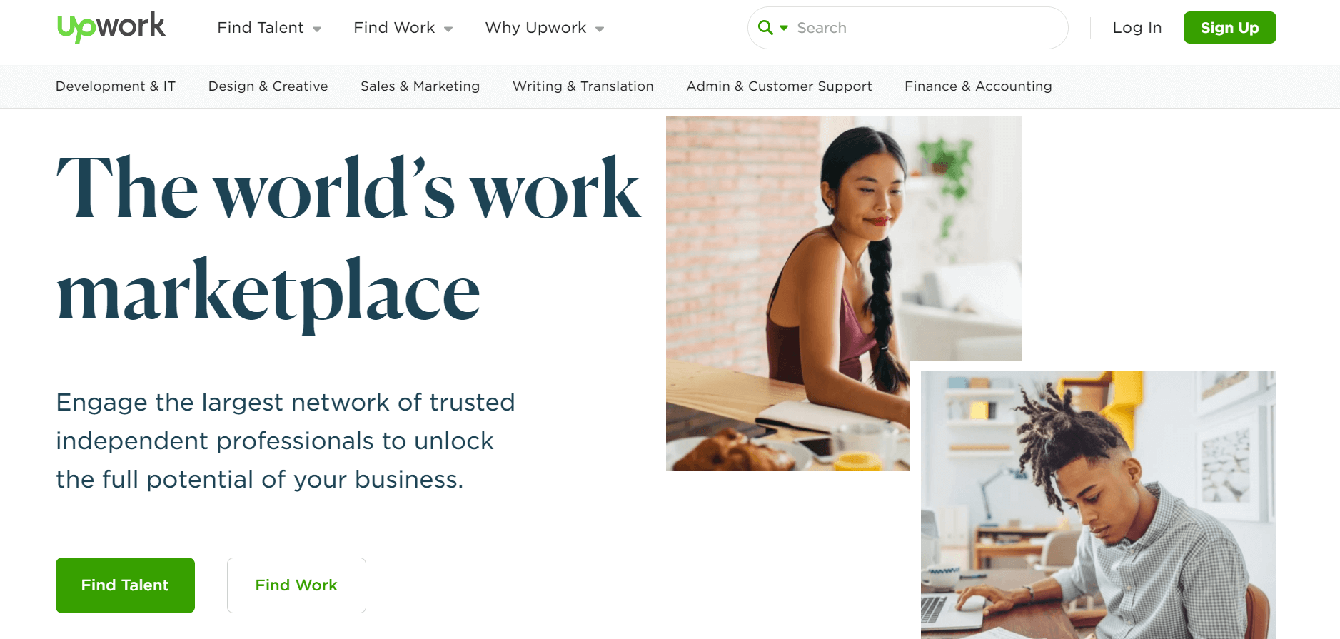 Página inicial Upwork