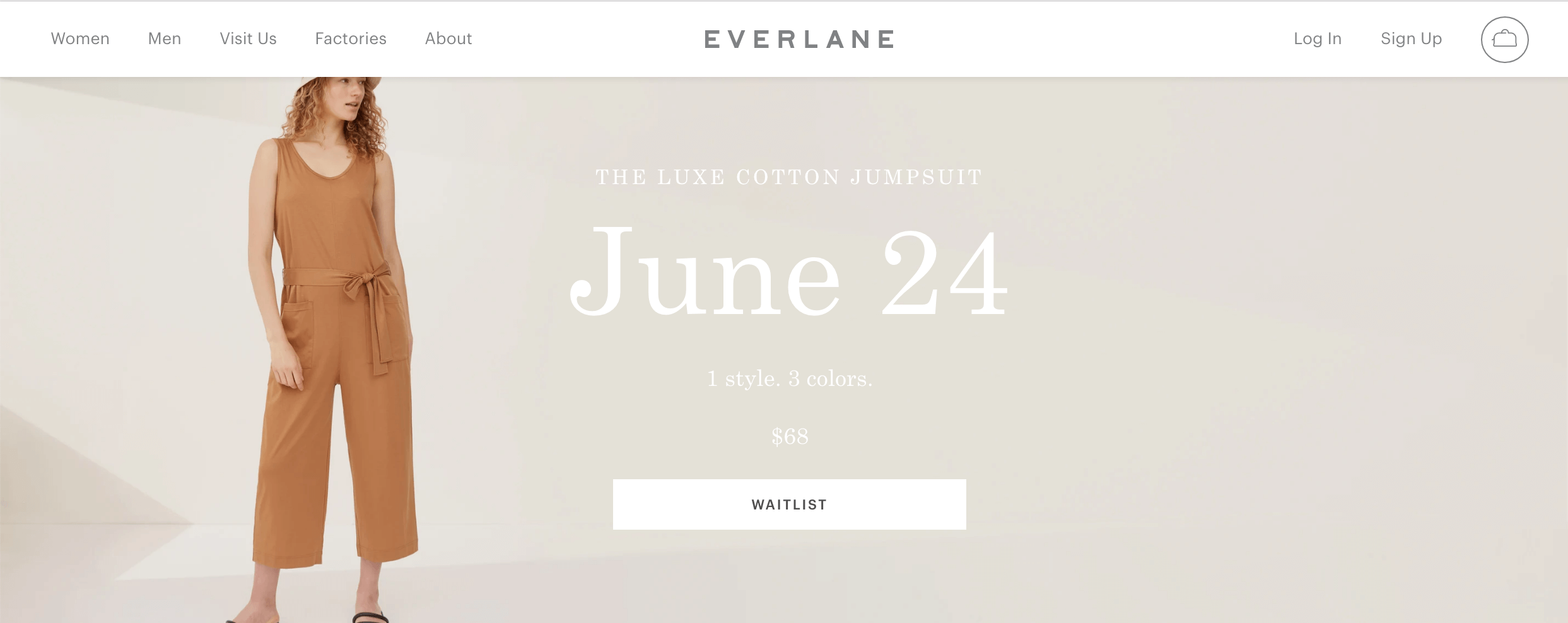 Landing page everlane