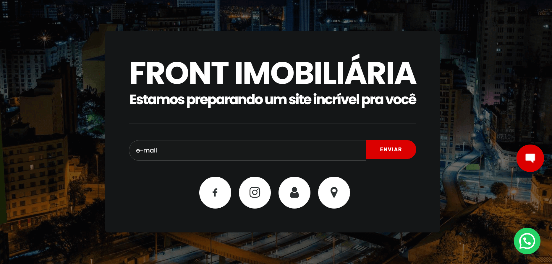 Landing page Front Imobiliária