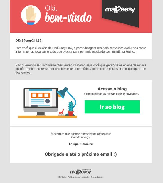 o que é newsletter email de boas vindas