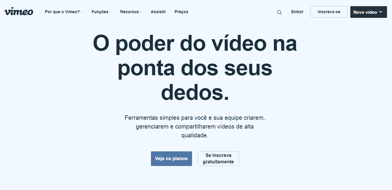 alternativas ao youtube vimeo