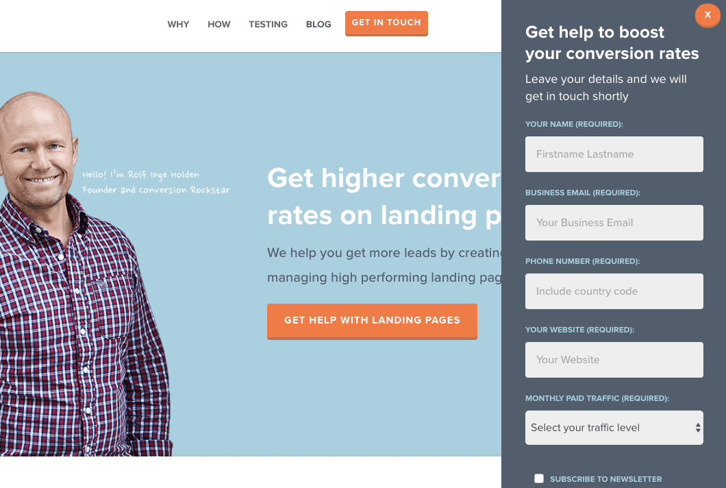 o que é uma landing page