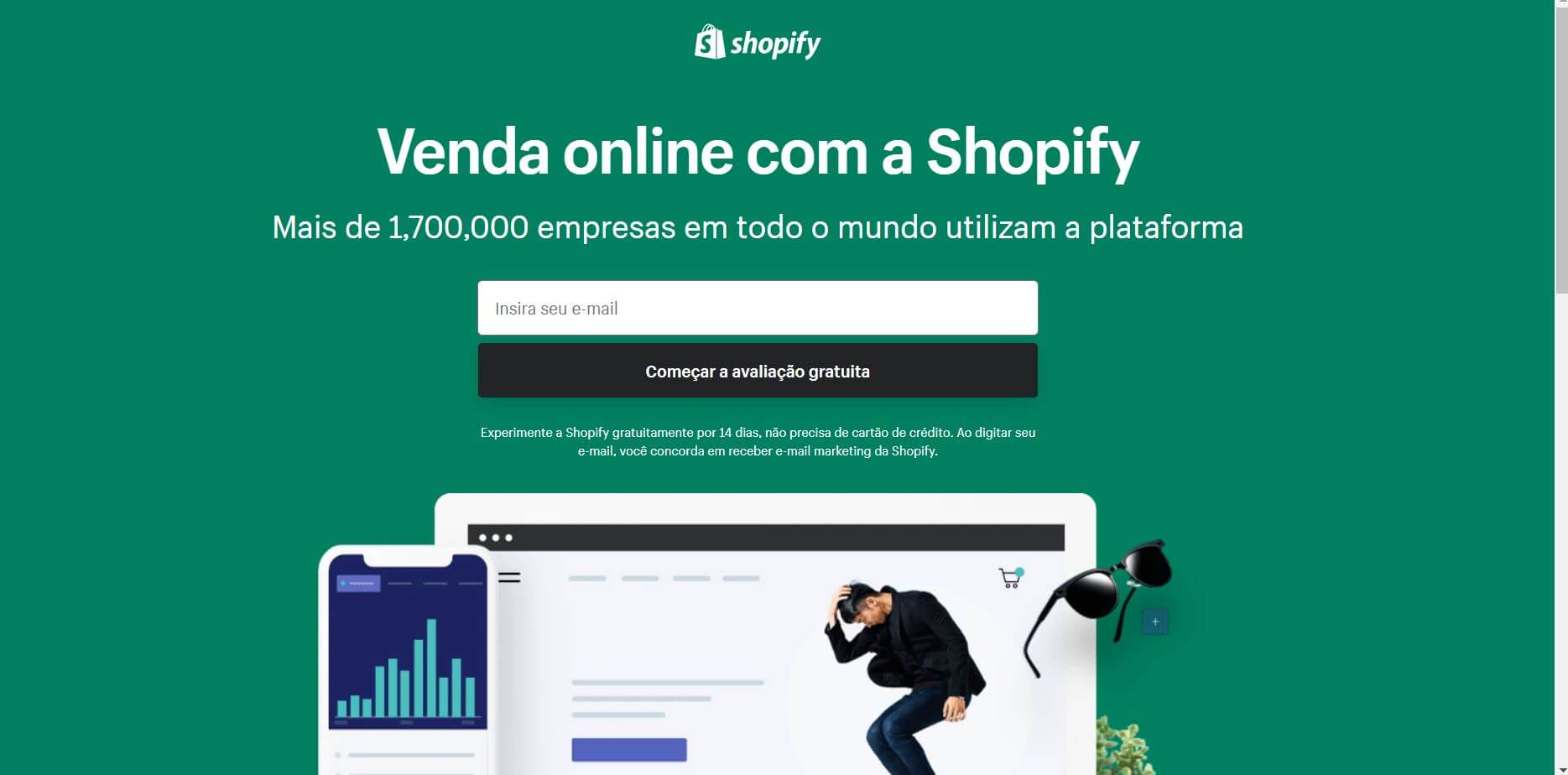 o que é homepage shopify