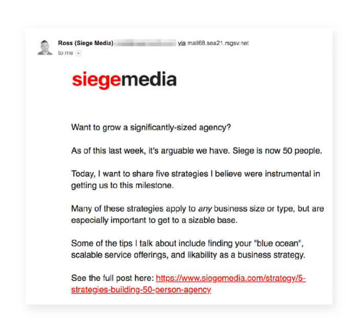 exemplos de email marketing siegemedia