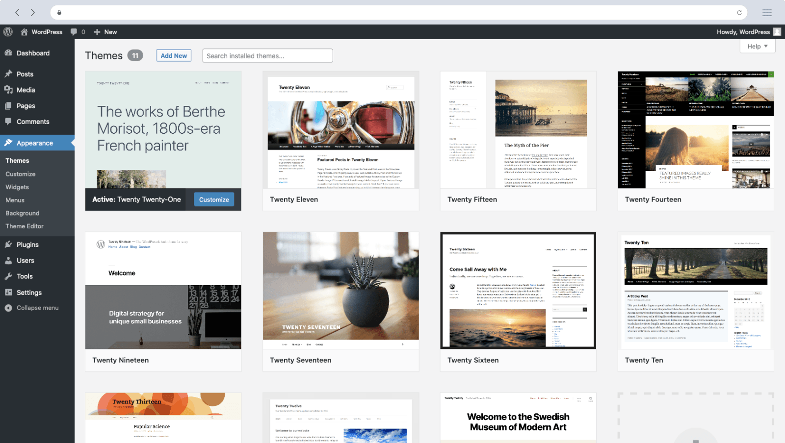 wordpress templates