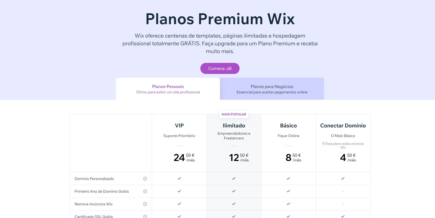 criar-um-site-wix-planos