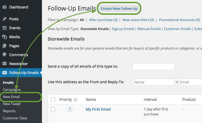 fexemplo de email profissional followup