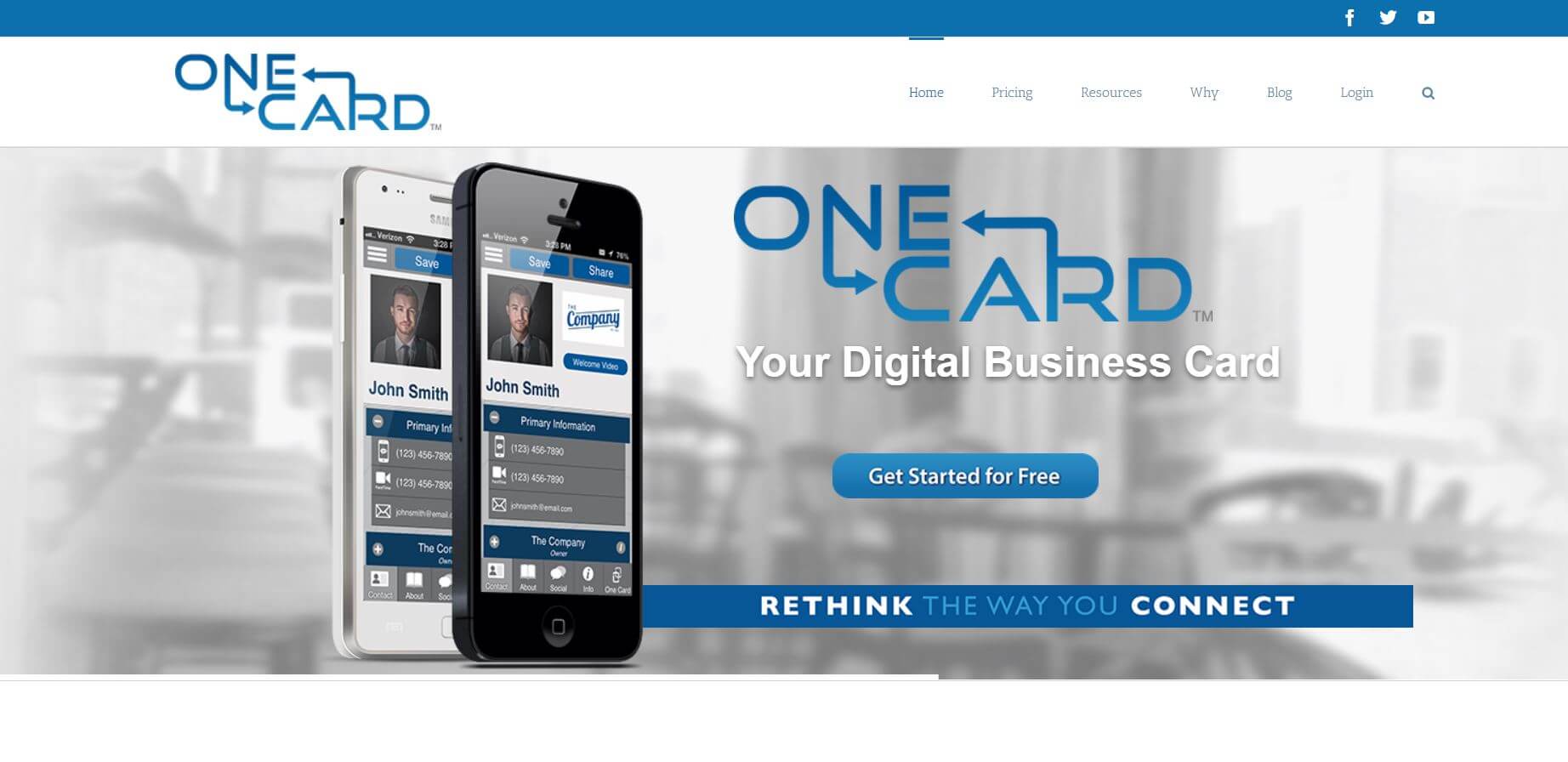 cartão de visita digital one card