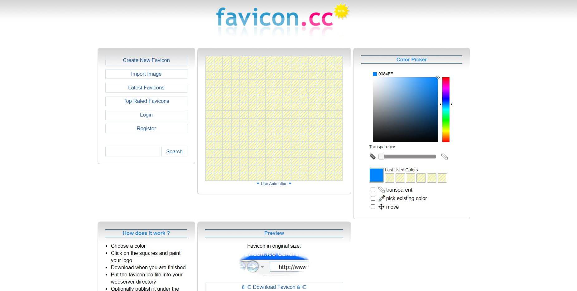 Gerador de favicon favicon cc